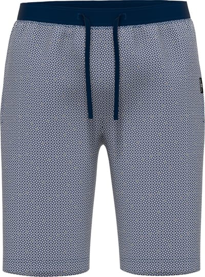 Gotzburg heren pyjama- of loungebroek - middenblauw mini dessin