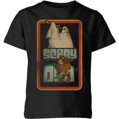 Scooby Doo Retro Ghostie Kids' T-Shirt - Black - 98/104 (3-4 jaar)