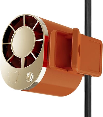 VHV - Tailleventilator - draagbare tailleventilator - USB oplaadbaar, met digitaal display, met LED verlichting - voor buitenwerk, wandelen, tuinieren