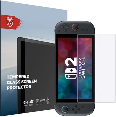 Rosso Screen Protector Geschikt voor Nintendo Switch 2 | Beschermlaag | Glasplaatje | 9H Tempered Glass | Gehard Glas | Beschermglas
