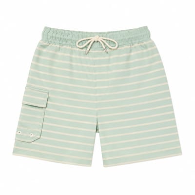 Ducksday - Zwemshort voor jongen - boardshort - UV-werend - UPF50+ - Surf - Andes - Muntgroen gestreept - Maat 4 jaar - 98/104