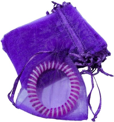 Prigta - Organza Zakjes Paars 7x9 cm - 100 stuks - Kleine Cadeauzakjes - Herbruikbaar - Voor Feestjes, Bedankjes & Sieraden