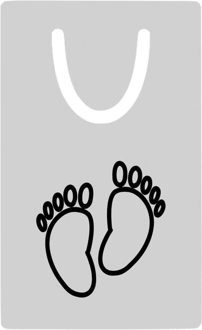 Hacebo® - Babyvoetjes metalen boekenlegger - Baby - Ouders - babyshower - cadeau Bladwijzer boekenleggers - 7.6 cm x 5cm