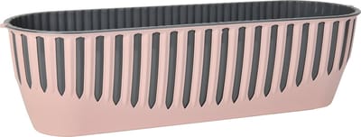 2St Piano bloembakken roos antraciet 8L vensterbank plantenbak 51x15cm winterhard