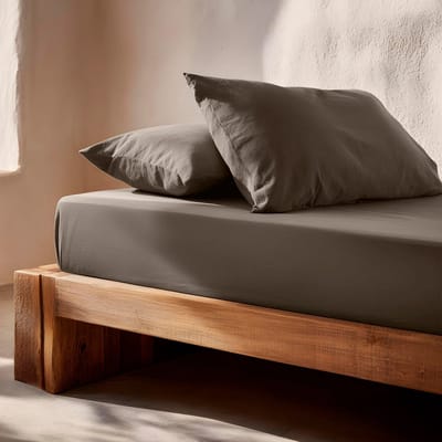 GAMUSI Hoeslaken 100% Katoen – Donkergrijs – 100x200x30 cm – Elastisch Hoeslaken – Zacht & Ademend – 144 TC – Perfecte Pasvorm