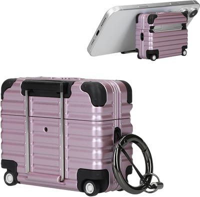 kwmobile Koptelefooncase met kofferdesign voor Apple Airpods Pro 3 – paars