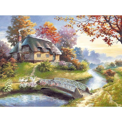 5D bricolage diamant broderie forêt rêve Villa diamant peinture point de croix 20X30CM gray