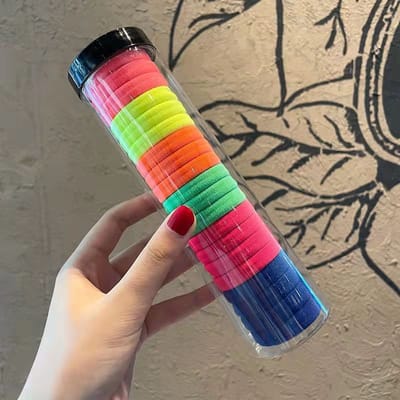Haarelastiekjes die je haar niet beschadigen - Sterke, elastische en knoopvrije haarbanden - Zachte polyester haarelastiekjes voor een paardenstaart - Stijlvolle elastiekjes voor alledaagse kapsels-20stuks