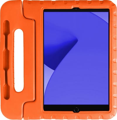 Hoes - Geschikt voor Apple iPad 8 (2020) - 10.2 inch - 8e Generatie - Kinderhoes Shockproof Bumper - Kidsproof Case - Tablet Hoesje - Kinder Hoesje Cover - Oranje