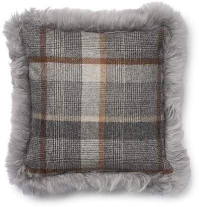 Sheepskin House - Wollen Kussen - Dubbelzijdig - LW rand - 52x52 cm