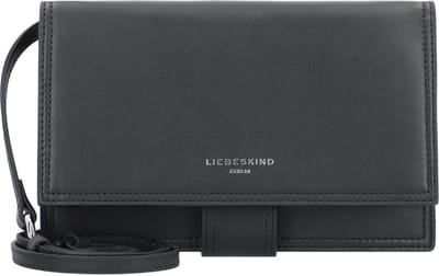 LIEBESKIND BERLIN Leren Schoudertas Lisa Calf Optic Crossbody Bag Black Zwart