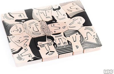 Bajo houten vormenpuzzel Mensen - 14 stukjes