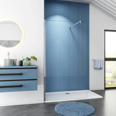 Serie Blossom - Inloopdouche / Douchewand - 50x200 - Chroom Profiel - Antikalk – 8mm Helder Veiligheidsglas