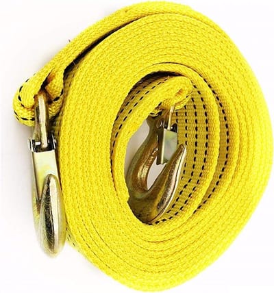 Sleepkabel - Sleepband Bergingsband - Voertuig Bergen - Met Twee Veiligheidshaken - 5t/4m - Zwart