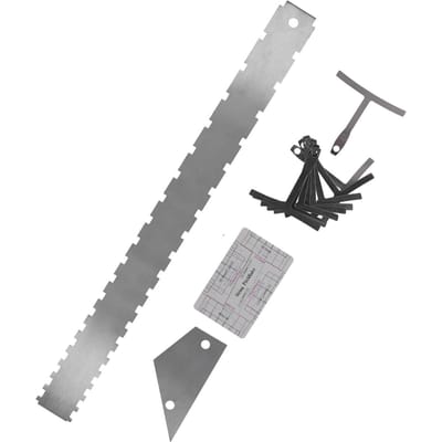 Gitaar Meetgereedschap Set Zilver Halsboog Akkoord Nivelleringsliniaal Meetset voor GitaarbouwerZilver