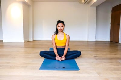 REVIVE eco / duurzame Yogamat "EARTH" - exercise / fitness mat - kleur lavender - 183 x 68 cm, 5 mm dikte, van natuur rubber