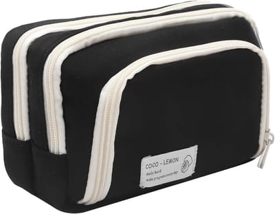Dailygoods- Pennenetui grote capaciteit - Multifunctioneel - Organizer - Schoolbenodigdheden - Kantoorbenodigdheden - Oxford doek - 22 x 7 x 12,5 cm - Pennenzak