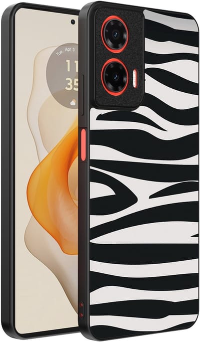 Smartphonica Telefoonhoesje Geschikt voor Motorola Moto G Stylus 2024 met zebra opdruk - TPU backcover case zebra design - Zwart Wit geschikt voor Motorola Moto G Stylus 2024