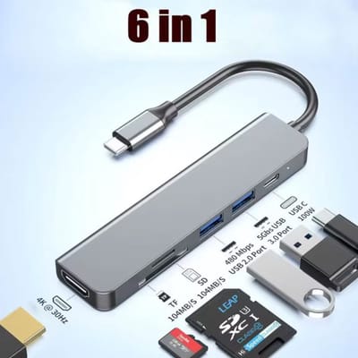 Togadget® - USB C Hub - geschikt voor Macbook Computers - USB 3.1 Docking - SD - TF Kaartlezer - Splitter - Universeel