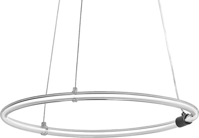 LEDVANCE Decor Aura hanglamp van gebogen polycarbonaat met LED en filamentontwerp, 18 W, 2000 lm, 3000 K, 830 warm wit, click dimbaar, donkergrijs, kunststof (PC), 498 mm, IP20