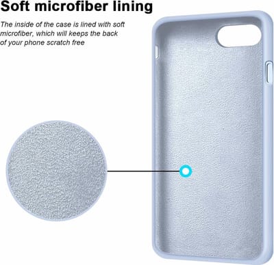Silicone case geschikt voor Apple iPhone 7 / 8 - paars met Privacy Glas Screenprotector - Flexibele en Duurzame Case - Stijlvolle Silicone Hoes - Val- en Krasbestendige Bescherming - Zachte Siliconen Beschermcase