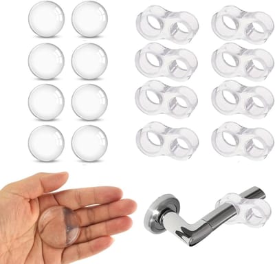 16 stuks zelfklevende deurstoppers - Transparant, herbruikbaar en discreet voor vloer- en wandbescherming