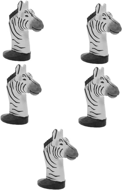 Houten Dierenstandaard - Brillenhouder - Bureau Decoratie - Leuk Dierenvorm - 5 Stuks - Houtkleur