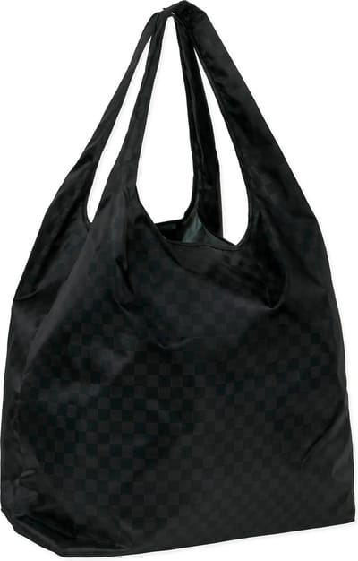Bumkins Packable Tote Bag Opvouwbare Boodschappentas - Rich Black - Vouwt Op tot een Vast Vakje in de Tas Zelf - Draagvermogen 22,7 kg (Vervangt 2-3 Plastic Tassen) - Schouderbanden met Drukknoop - Waterdicht - Machinewasbaar