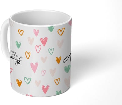 Mok - Koffiemok - You will forever be my always - Voor altijd - Quotes - Spreuken - Liefde - Mokken - 350 ML - Beker - Koffiemokken - Theemok - Mok met tekst