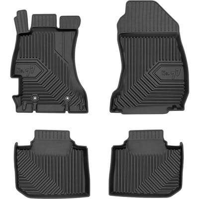 Premium Rubberen Mattenset No.77 - Geschikt voor Subaru Levorg 2014-2020 - Perfecte Pasvorm - TPE Elastomeer - Zwart - FROGUM