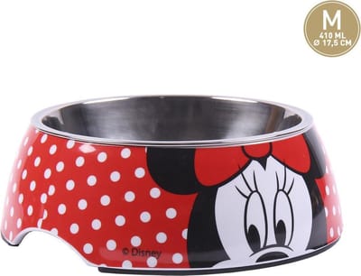 MINNIE MOUSE - Dieren Drink/Voer Bak - Maat M (410ML – 17.5CM)