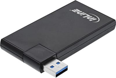 InLine® 180 Twist Hub USB 3.0, 4 poorten, draaibaar, zwart