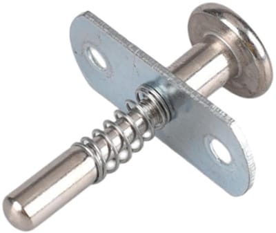 Stalen Plunjerpennen - Veerbelaste Grendels - Kast Deuren Sluiten - Duurzaam Koudgewalst Staal - 4.9 x 4.5 cm - Zilverkleurig