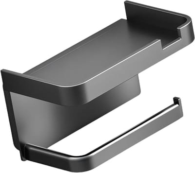 Toiletpapier Roll, Toiletpapier Houder - Badkamer Wall Mount - Collectie Papier Handdoek Organizer met Telefoon Plank,