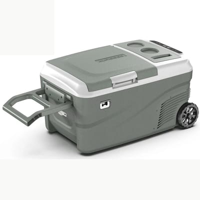 Solayne Koelbox - Vriezer - Mini koelkast - Minibar - Koelbox auto - Mini koelkast met vriesvak - 40 liter - 12 V - Wit/Grijs