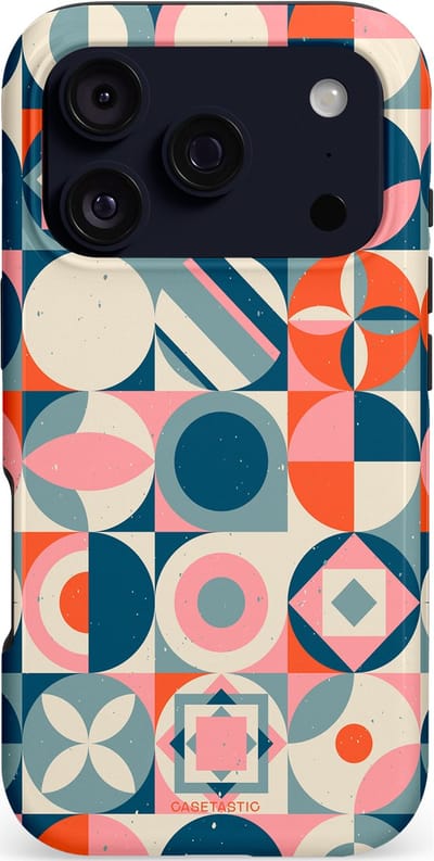 Casetastic hoesje geschikt voor Apple iPhone 17 Pro - MagSafe - Dubbellaagse bescherming - Geonoord - Fashion Case - Crème Petrol Saliegroen Grijs