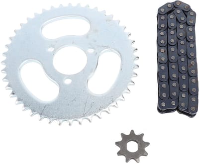Cosensi- Achtertandwielkettingset Staal - 50 T8F Kettingschakelingen - 3 Gat 44T Achtertandwiel - 9T Sprocket - Stabiele Prestaties - Vervangingsset - Kettingtandwielset