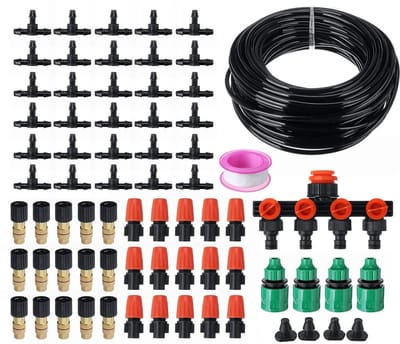 Irrigatiesysteem Waterslang - Tuin Watering Kit - Planten Water Geven - Verstelbare Sproeiers - 50 Meter - Zwart