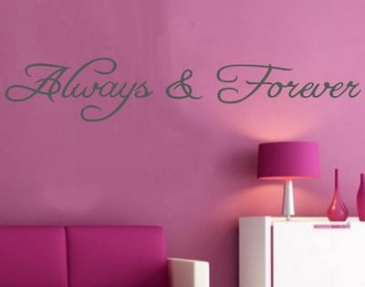 Muursticker Always & Forever (donker grijs)