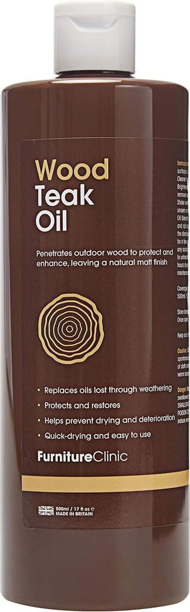 Teak Olie 500ml - Teak Hout Versterken & Beschermen - UV Bescherming - Teak Tuin Meubilair - Wood Teak Oil 500 ml