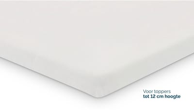 B Bright Hoeslaken Extra Verkoelend topper - 160 x 200/210 cm - wit
