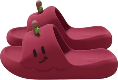 Cartoon Dikke Zool Indoor Slippers Dames – Lichtgewicht en Stijlvolle Dames Pantoffels - Dames slippers binnen zacht lichtgewicht EVA, comfortabele huis slippers dames - Rood - Maat 36