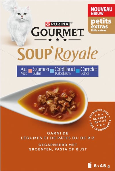 Gourmet Kattenvoer Nat Soup Royale - Zalm - 4 x 6x45g