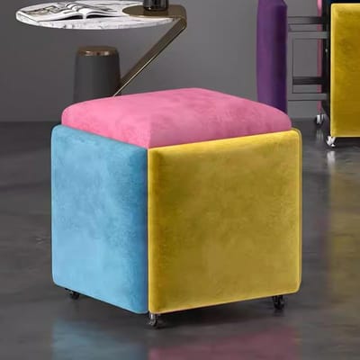 Stapelbare Poef - Zitkubus Kruk - Extra Zitplaatsen Creëren - 5-in-1 Multifunctioneel - 45 cm - Kleurrijk