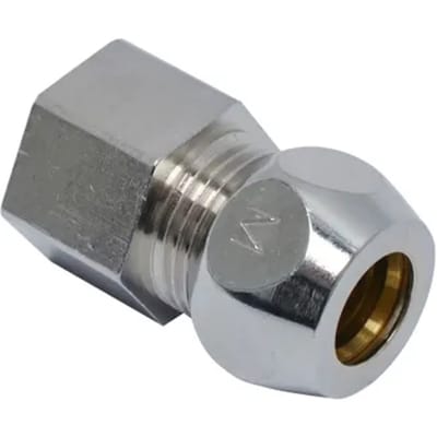 Sanivesk Knel Recht Overgang Chroom 10mm X 3/8"f