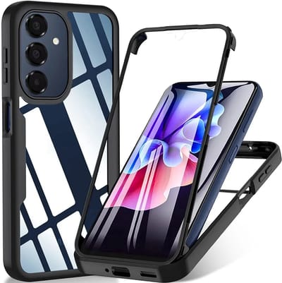 Hoesje voor Samsung Galaxy A18 5G A186 / A18 4G A185 / F17 / M17 / A17 4G A175, Techsuit, ColorVerse 360, Zwart
