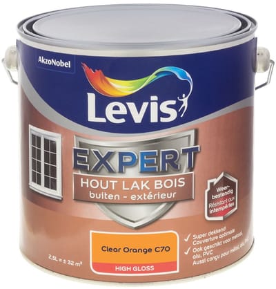 Levis - Expert Hout Lak Buiten High Gloss Mix - Clear Orange C70 - Mengverf - 2,5 L
