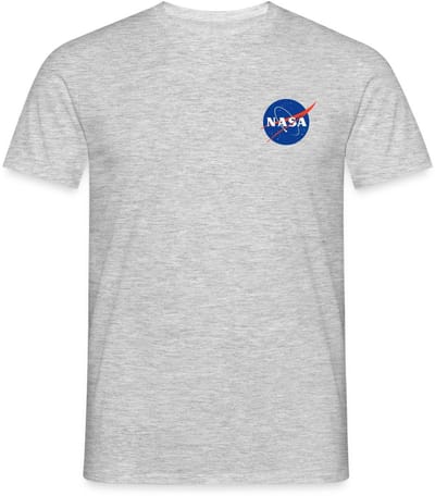 NASA Klassiek Logo Als Borstlogo T-Shirt Heren