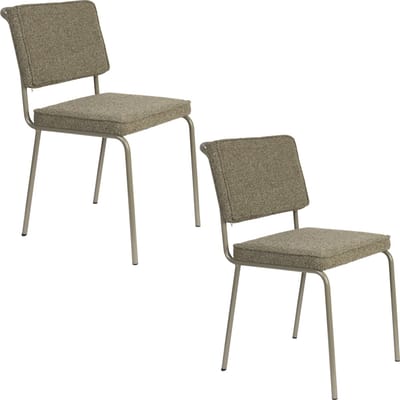 Zuiver Buddy Eetkamerstoelen Groen - Set van 2
