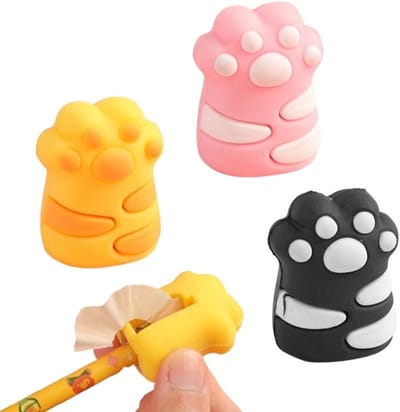 Mini Puntenslijper Set - Kattenpoot Puntenslijper - Potloden Slijpen - Drie Aluminium Slijpers - 4 x 25 cm